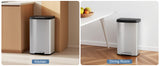 21 Gallon/80 Liter Kitchen Trash Can with Lid, Stainless Steel Garbage Can