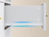 VASAGLE Custos Collection-Dresser for Bedroom w/ LED Lights&Power Strip