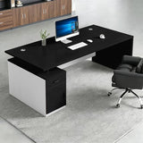 WYBFCWY Executive Office Desk with Storage Cabinet,Large Computer Desk for Home
