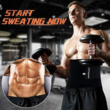 KingPavonini Waist Trainer Waist Trimmer Sweat Belt for Men Women Black