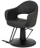 Buy-Rite Cleo Salon Chair for Professional Salons & Barbershops, Vinyl Upholstery, Seamless Seat for Easy Cleaning, Premium Comfort, Heavy-Duty Frame, Round Base, YLG-376-STD