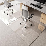 Glass Chair Mat 55"x46" – Ultra-Clear Office Chair Mat for Hardwood Floors & Low-Pile Carpets