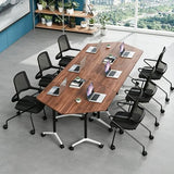 Usosidam Folding Conference Room Table with Wheels, Modular