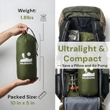 VALEHOWL 1.8 Pounds Ultralight Camping Sleeping Pad - R-Value 3.0 for 4 Seasons, Durable & 100% Waterproof Outdoor Air Mattress, Compact Sleeping Mat for Hiking, Backpacking, Travel