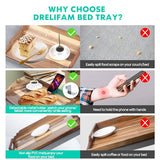 Lap Desk with Cushion,Wooden Bed Tray Table for Eating,Lap Tray in Recliner,Breakfast Tray,