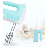 Sky Blue Portable Handheld Electric Egg Beater, 5-Speed Settings Stainless Steel Beaters Electric Hand Mixers for Kitchen