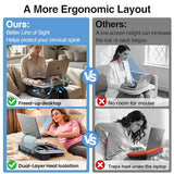 Lap Desk for Laptop, Elevated Laptop Stand for Bed, Fits up to 15.6" Laptops & MacBook