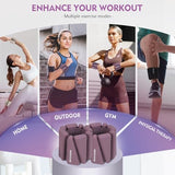 Ankle Weights Set of 2 (2 lb Each) Adjustable Wrist Weights for Women Men Wearable Arm Leg Weight for Pilates, Running, Walking, Workout, Yoga, Deep Plum