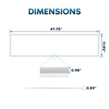 LUXRITE 1x4 FT Edge-Lit Frame LED Panel Lights, 5CCT Selectable 3000K-6500K, 2600/3900/5200LM, 20W/30W/40W Switch, Grid Drop Ceiling Lights, 0-10V Dimmable, Damp Rated, 100-277V, ETL Listed (4 Pack)