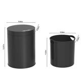 LJIACLEA Bathroom Trash Can with Lid 2.6 Gallon Stainless Steel TrashCans Automatic Bathroom Garbage Can for Bedroom, Kitchen, Office