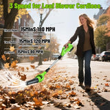 Leaf Blower Cordless, 40V Electric Leaf Blower Cordless with 2 Batteries, Adjustable 300° Multi-Angle Rotation Nozzle 3 Speed Modes 500CFM/180MPH for Lawn Care, Patio, Dust, Leaves, Yard, Car, Gutter