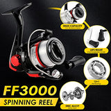 Telescopic Fishing Rod Reel Combo 2PCS 6.89FT Collapsible Fishing Pole Spinning Reel Lures Accessories with Fishing Bag Portable Fishing Rod Kit for Saltwater Freshwater Travel Fishermen Gift