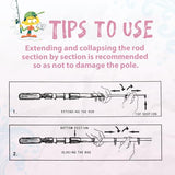 WIDDEN Kids Fishing Pole, Portable Telescopic Kids Fishing Poles for Boys and Girls, Fishing Rod and Reel Combo Kit with Tackle Box, and Fishing Net, Best Fishing Pole for Toddler Youth