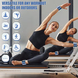 INDEPANDIA Wrist & Ankle Weights for Women and Men, 2lbs Pair Adjustable Silicone Weighted Bangles for Arm & Leg Workouts, Gradient Blue