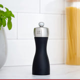 Peugeot Fidji Stainless Steel Salt and Pepper Mill Set, 12cm/4 3/4-Inch, Black Matte (2/21283)