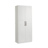 Sauder HomePlus Farmhouse Multipurpose Storage Cabinet Tall Pantry with Adjustable Shelves, in White Finish