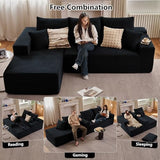 107" Cloud Sectional Couch with L-Shape Chaise, Modern Modular Comfy Sofa with Deep Seat