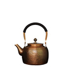 Kuiwisen Handmade Large Hammer Copper Pot Kettle Stovetop Teapot 1.5mm Thick Pure Red Copper Handmade, 1700 ml - 2.42bl