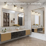 LOAAO 60"X36" Gold Bathroom Mirror