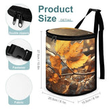 YHNNH Car Trash Can Autumn Leaves Car Trash Bag with Cover and Waterproof Bin
