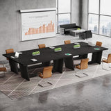 Tribesigns 14-16 People Conference Table, 12 FT Large Rectangular Meeting Seminar Table