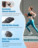DAILYLIFE Adjustable Ankle Weights Wrist Weights Set (2.2 lbs Pair) Comfortable Silicone Hand Leg Weight Straps, Incremental Leg Arm Weights, Black