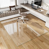 FlyEcho Glass Chair Mat 60" x 80" Tempered Glass Office Chair Mat