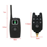 Bite Alarm, Water Resistant Wireless LED Fishing Bite Alarm Digital Screen Receiver Set + Case, Black YIWENG