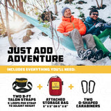 Wise Owl Outfitters Camping Hammock - Portable Hammock Double Hammock Camping up to 500lbs, Accessories for Outdoor, Indoor w/Tree Straps, Double Blue & Grey