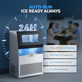 Tehanld Commercial Ice Maker, 200LBS/24H Ice Maker for Home, Rest, Bar