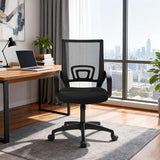 BestOffice | Ergonomic Office Chair | Mid-Back Swivel Desk Chair | Breathable Backrest & Lumbar Support | Adjustable Height