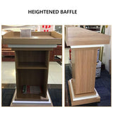 Podium Stand Wood, Solid Wood White Podium Pulpit for Church, Church Lecterns & Podiums with Tilted Desktop