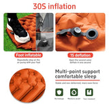 BUERTS Camping Sleeping mat and Inflatable Pillow - Set, Portable, Ultra-Light, Thickened, Quick to inflate in 30s, can be Spliced. Suitable for Backpacking, Hiking, Camping and Other Scenes