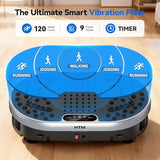 HTM Vibration Plate Exercise Machine with 120 Speed Levels, 9 Program Modes and Remote Control - 15 Min Timer, 300 lbs Capacity Vibrate Stand