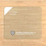 Vitrazza Glass Office Chair Mat 45x53, Chiaro, for Carpet & Hard Floors