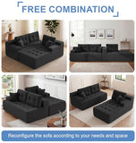Hobestluk Boneless Couches Modular Sectional Sofa L-Shape Oversized Chaise