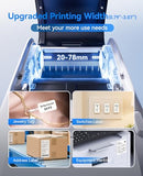 Label Maker Machine with Tape, 3'' Bluetooth Thermal Transfer Sticker Printer for Small Business Clothing