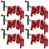 ATPEAM Wood Gluing Pipe Clamp Set | 6 Pack 3/4’’ Heavy Duty Cast Iron Quick Release Pipe Clamps for Woodworking with Unique Foot Design (6, 3/4'')