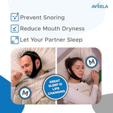 AVEELA Chin Strap for Sleeping and CPAP Users | Anti Snoring Chin Strap, Adjustable Jaw Strap for Sleep Apnea, Stop Snoring Solution for Men and Women, Comfortable Fit to Keep Mouth Closed – Medium