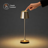 CORDIVA Cordless Table Lamp, Aluminum Rechargeable Dimmable LED Desk Lamp
