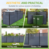 Mondaria Outdoor Semi-Closed Fence Privacy Screen, 6ft(H) x 48" ft(W) Wood Plastic Composite Fence