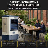 Landeagle 49″ Swamp Cooler Air Conditioner, 6500CFM Portable Evaporative Coolers with 19 Gal Tank,120°Oscillation, Outdoor Cooling Fan with Continuous Auto Fill for Patio Garage Industry Commercial