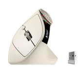 IDJXNXYDH Ergonomic Vertical Wireless Mouse Bluetooth & 2.4G USB Receiver Silent Vertical Mouse with LED Indicator Screen Multifunctional Turntable for Office Work