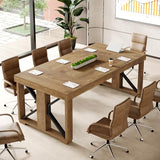 Tribesigns 5.9 ft Conference Table for 6-8 People, 70.87" Rectangle Meeting Table with Strong Double Pedestal