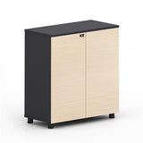 b89PvQuQt Office Cabinet Office Filing CabinetWooden Double Door Storage CabinetFile CabinetWith Combination LockTwo Small Side Cabinet