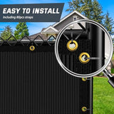 Kesfitt Chain Link Fence Privacy Screen 6x50FT, 90% Privacy Outdoor Fence Cover with Brass Grommets