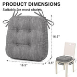 Shinnwa Dining Chair Cushions Set of 6, Dual-Layer Memory Foam Kitchen Chair Cushions