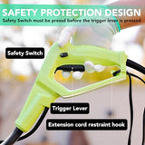 LOVTILLER 12 Inch Small Electric Corded Garden Tiller Cultivator 15 AMP Power Rototiller for Gardening with Adjustable Wheels
