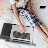Laptop Lap Desk with Cushion - 9 Adjustable Angles, Fits Up to 15.6 inch Laptops, Built-in Mouse Pad, Phone and Pen Slots