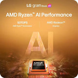 LG Gram 16 Laptop 2026, AMD Ryzen AI 7 445 CPU, 16GB RAM 7467 MHz, 1TB SSD